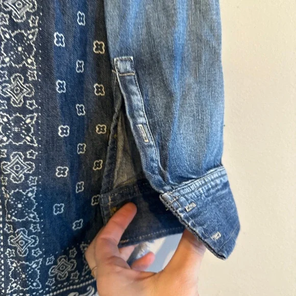 Free People Women’s Embroidered Denim Duster - Picture 13 of 16